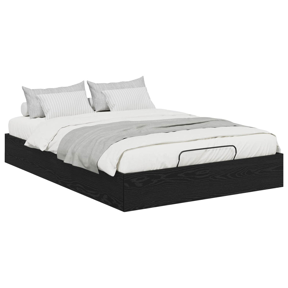 Ottoman Bettgestell 203x120 cm Schwarze Eiche