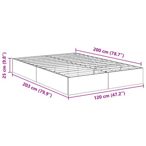 Ottoman Bettgestell Altholz 203x120 cm