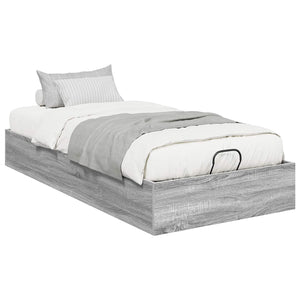 Ottoman Bettgestell mit Stauraum Grau 203x90 cm