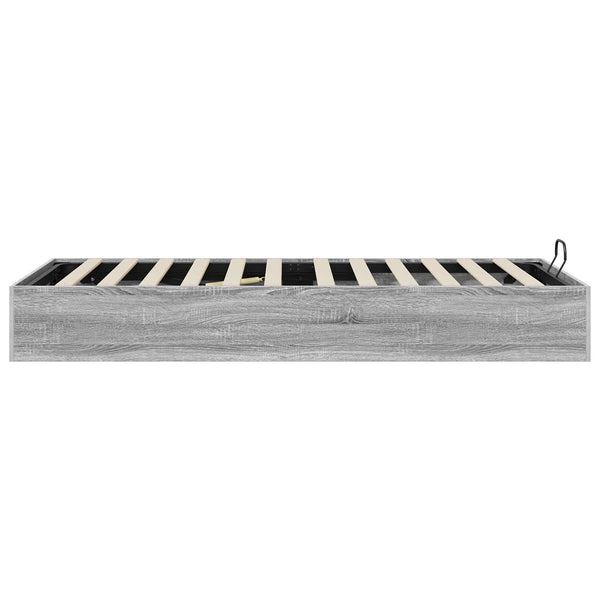 Ottoman Bettgestell mit Stauraum Grau 203x90 cm