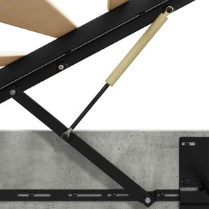 vidaXL Cadre de lit ottoman gris béton 80,5 x 200 cm Bois d'ingénierie
