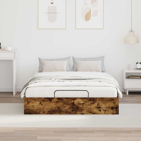 Ottoman Bettgestell 140x193cm Geräucherte Eiche