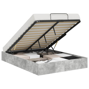 Ottoman Bettgestell Betongrau 135x190 cm