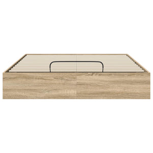 Ottoman Bettgestell mit Speicher Sonoma-Eiche 193 x 120 x 25 cm