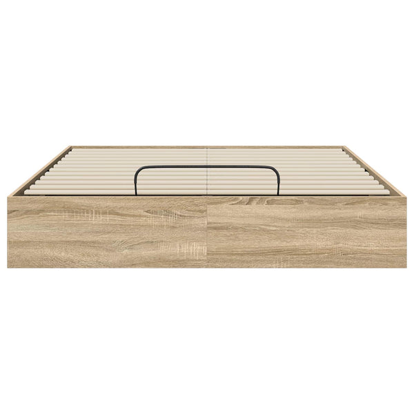 Ottoman Bettgestell mit Speicher Sonoma-Eiche 193 x 120 x 25 cm