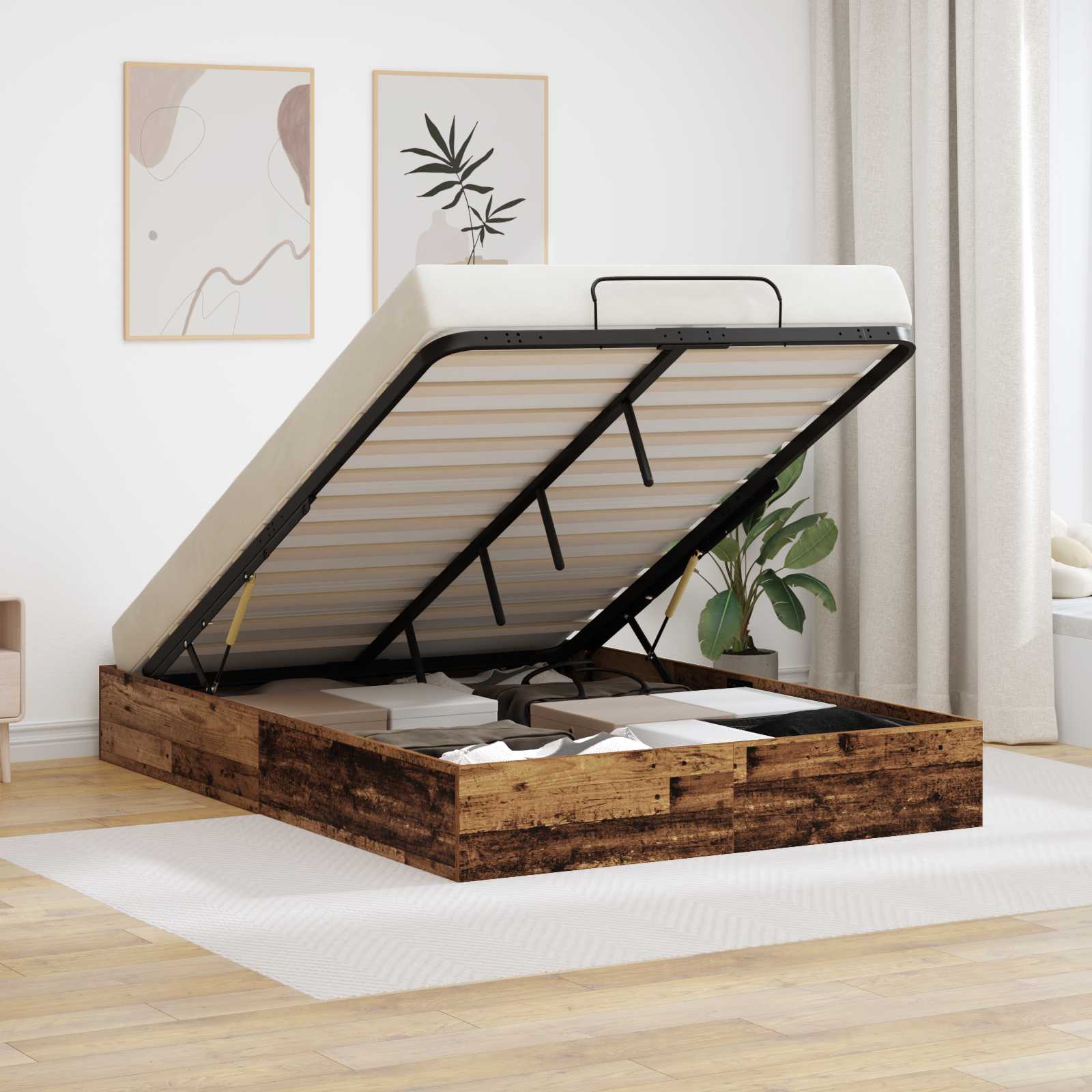 Ottoman Bettgestell Altholz 193x120 cm
