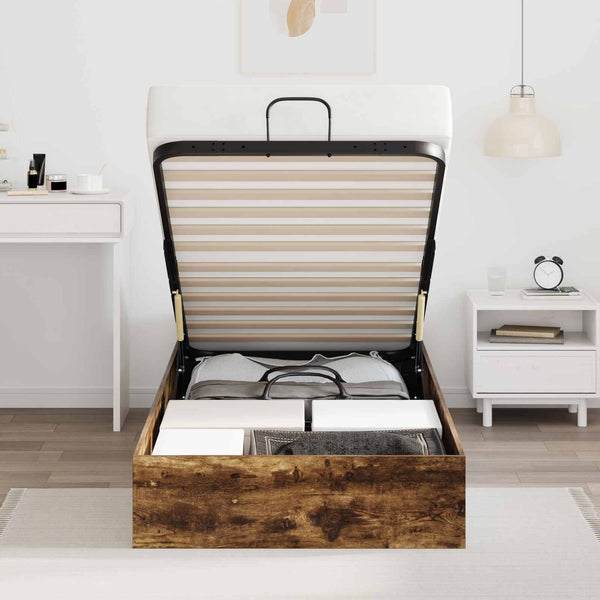 Ottoman Bettgestell Geräucherte Eiche 193x90 cm