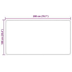 Creme Teppichläufer 100x200 cm