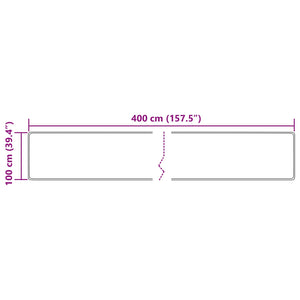 Creme Teppichläufer 100x400 cm
