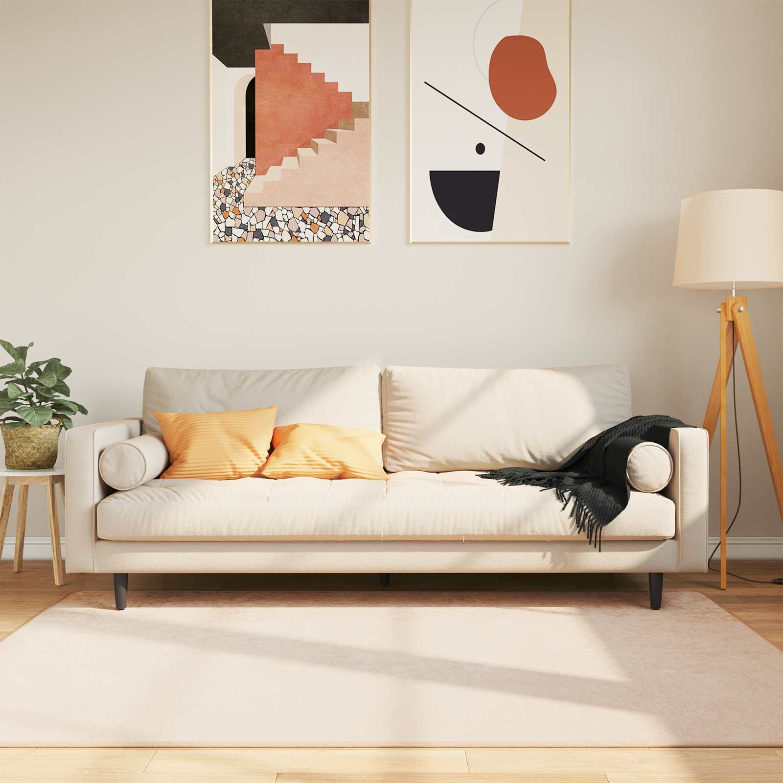 Teppichläufer Creme 120x170 cm