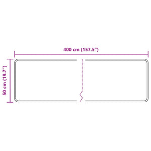 Anthrazit Teppichläufer 50x400cm