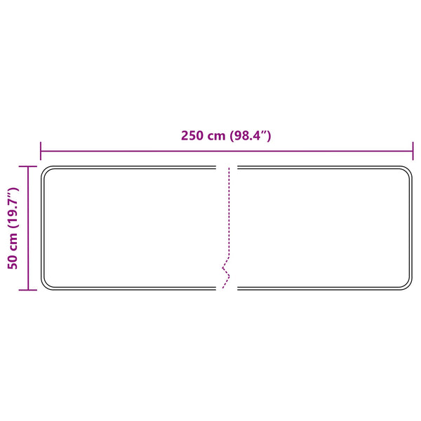 Teppichläufer Grau 50x250 cm