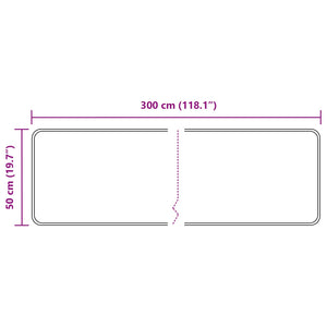Grauer Teppichläufer MARSA 50x300 cm