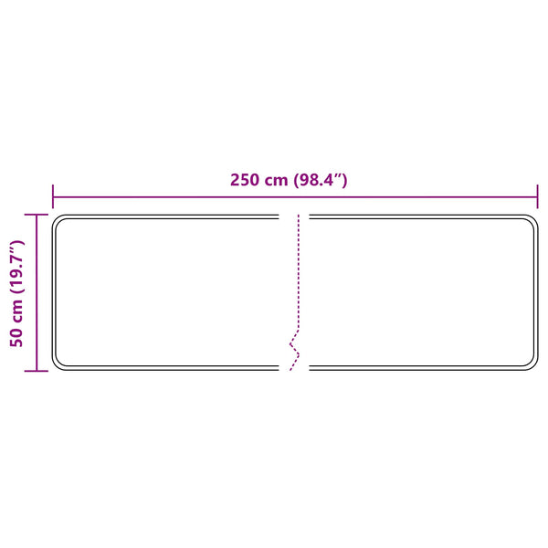 Mehrfarbiger Teppichläufer MARSA 50x250 cm