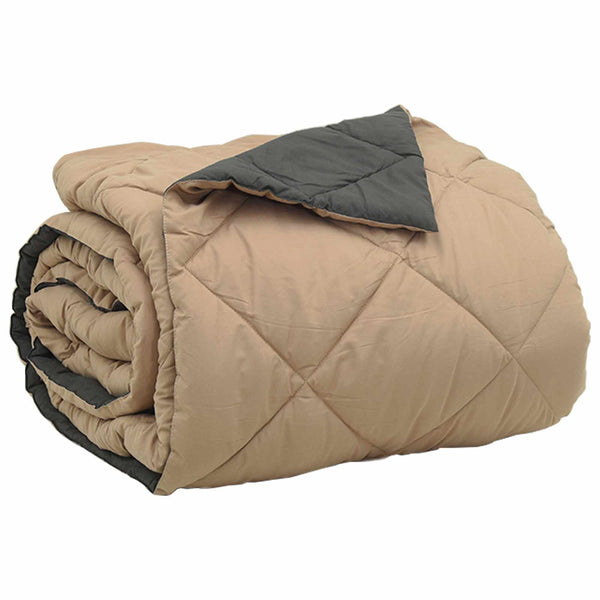 Sommerdecke 240x200 cm Anthrazit Taupe Mikrofaser