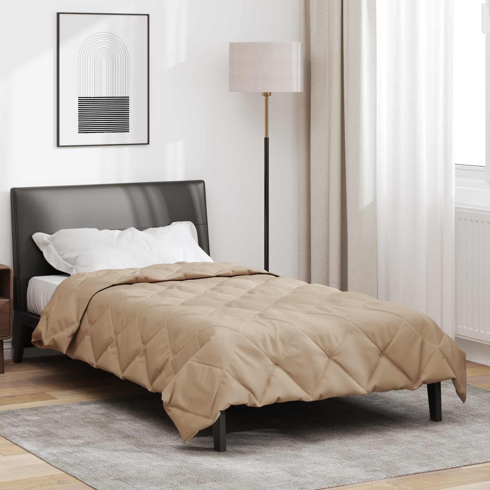 Sommerdecke Taupe 200x140 cm Mikrofaser