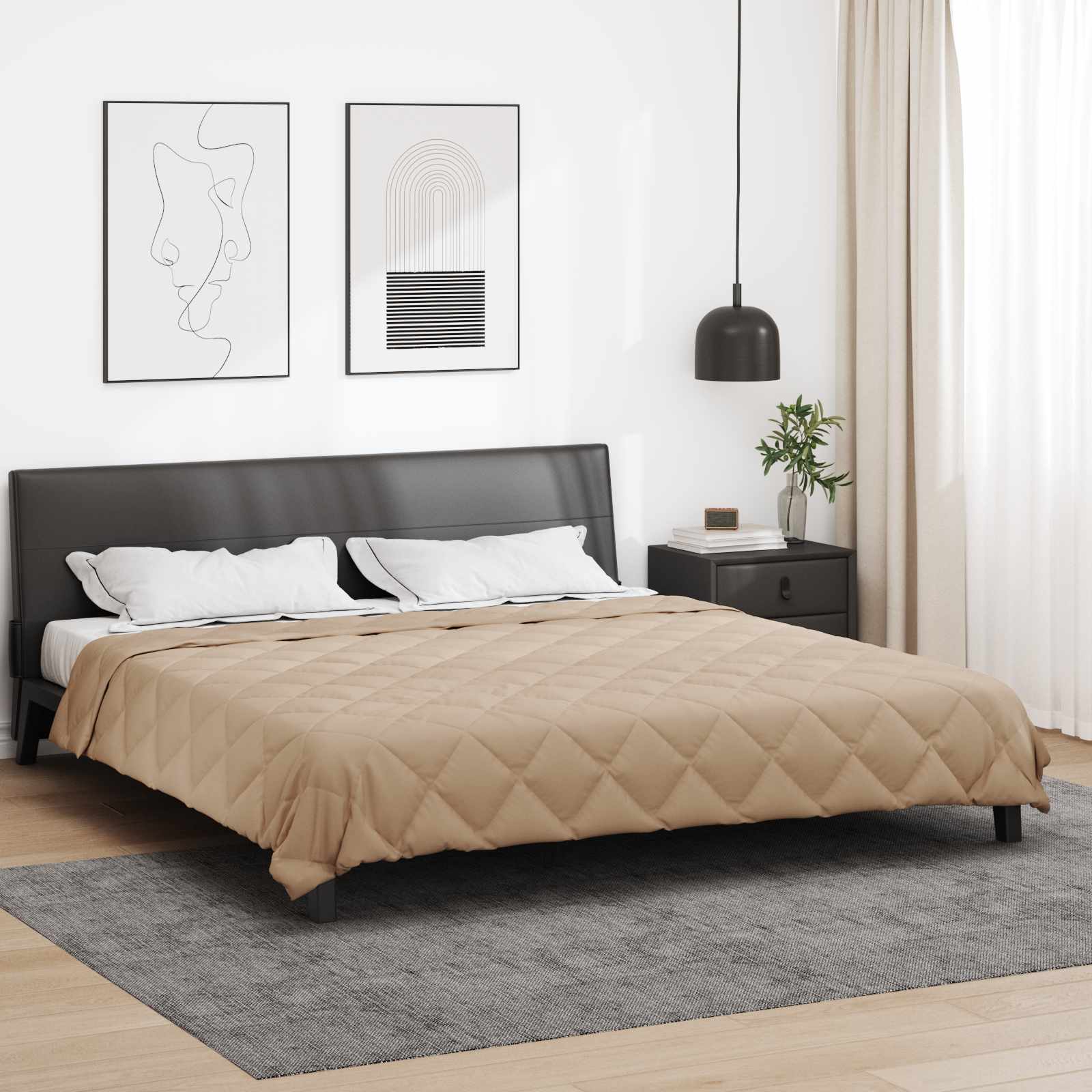 Sommerdecke Taupe 200x200 cm Mikrofaser