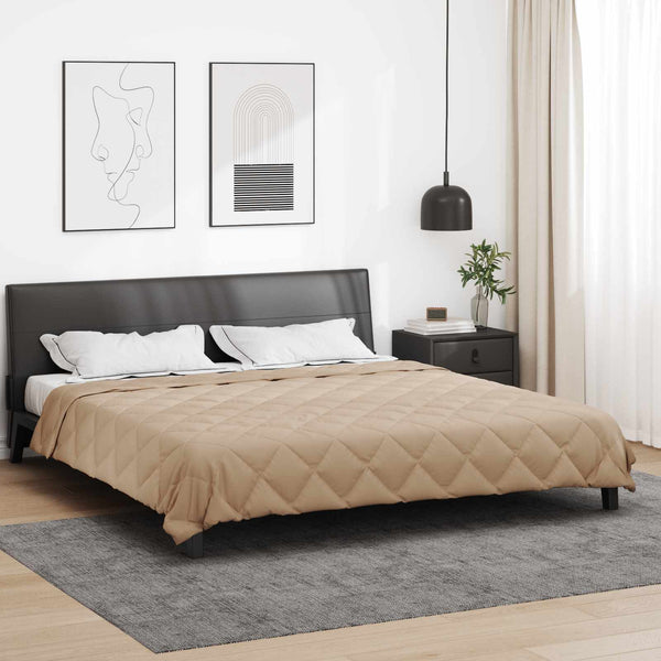 Sommerdecke Taupe 200x200 cm Mikrofaser