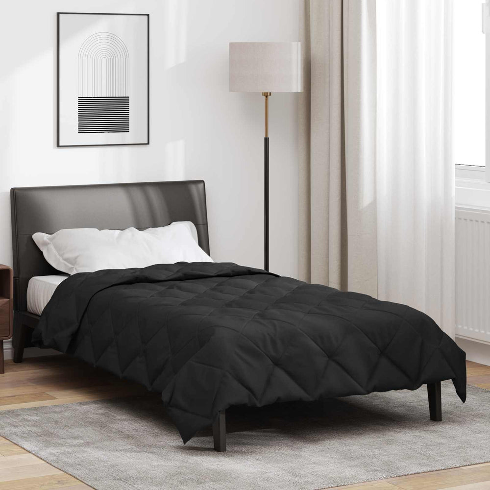 Schwarze Sommerdecke 200x140 cm Mikrofaser