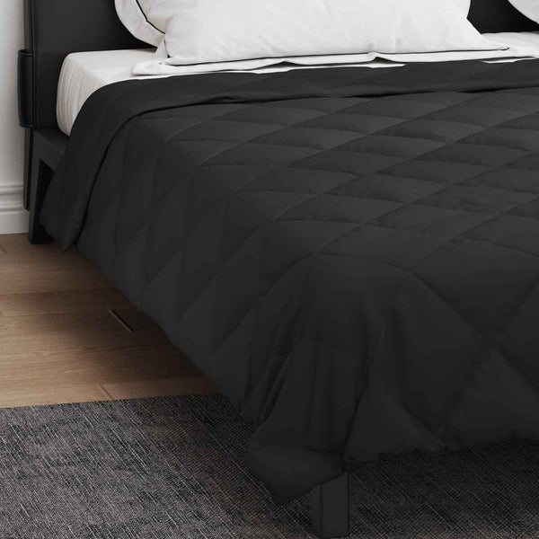 vidaXL Summer Duvet Black 240 x 200 cm Microfiber