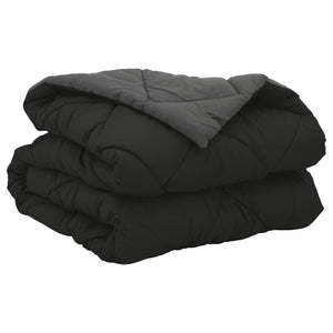 vidaXL Couverture d'été noire et anthracite 200 x 155 cm Microfibre