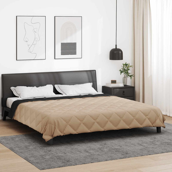 Sommerdecke Schwarz Taupe 240x200 cm