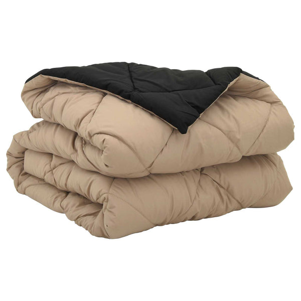 Sommerdecke 220x140 cm Schwarz Taupe Mikrofaser