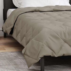 vidaXL Couette d'été Gris clair 220 x 135 cm Microfibre