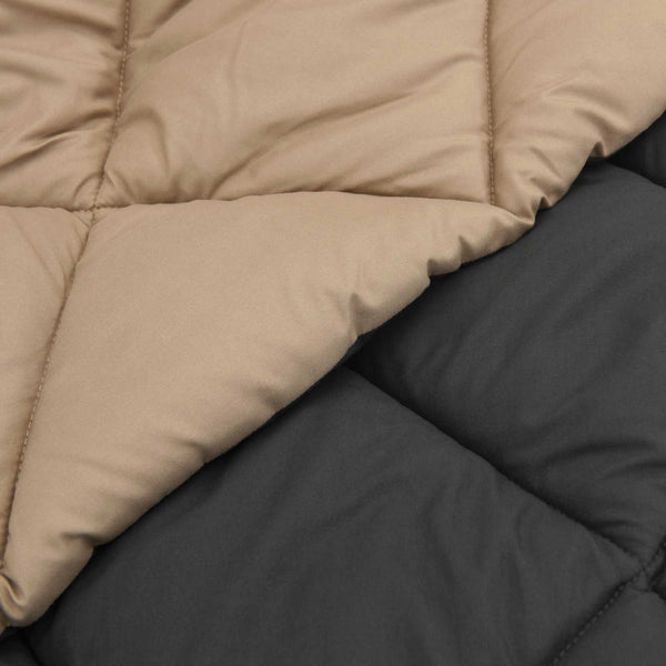 Ganzjahresbettdecke 200x220 Anthrazit Taupe Mikrofaser