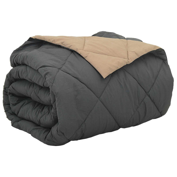 Ganzjahresbettdecke 220x260 cm Anthrazit/Taupe