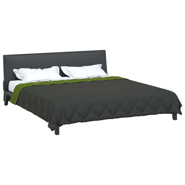 Ganzjahresbettdecke 200x240 cm Grün Anthrazit Mikrofaser