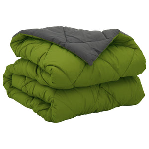 Ganzjahresbettdecke 140x220 cm Grün Anthrazit Mikrofaser