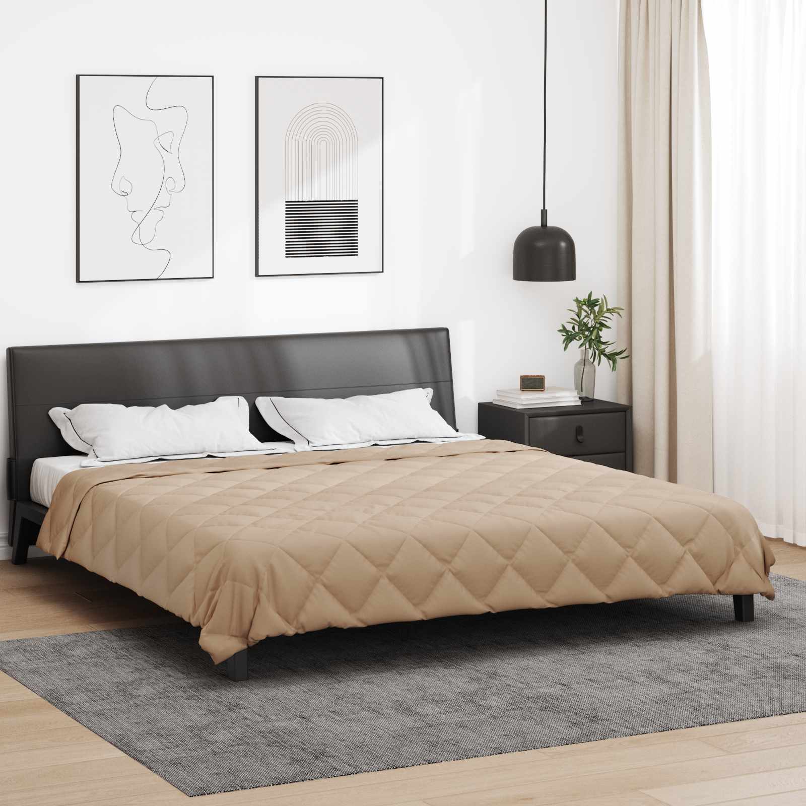 Ganzjahresbettdecke Taupe 200x200 cm