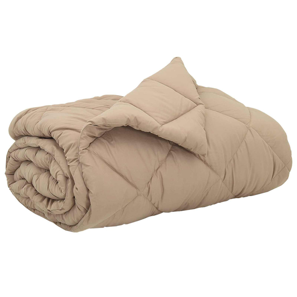 vidaXL All-Season Duvet Taupe 220 x 260 cm Microfiber