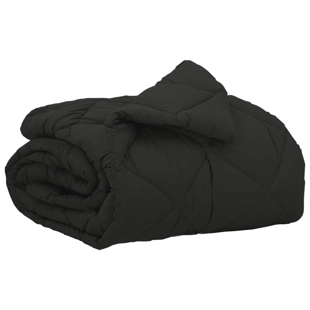 vidaXL All-Season Duvet Black 155 x 220 cm Microfiber