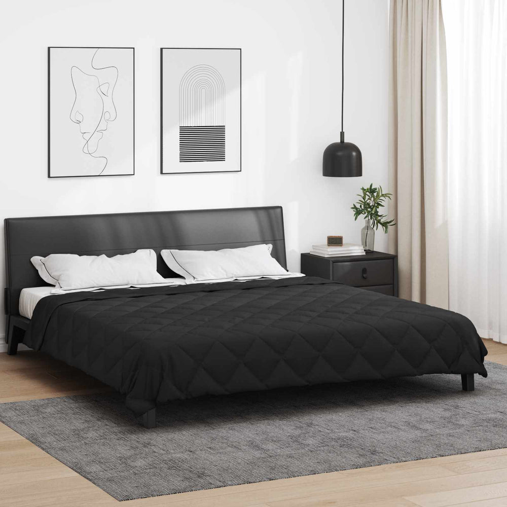 vidaXL All-Season Duvet Black 200 x 220 cm Microfiber