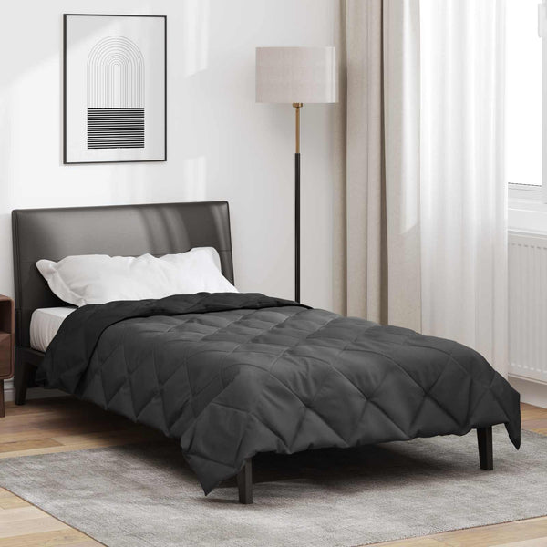 Ganzjahresbettdecke 140x200 cm Schwarz Anthrazit