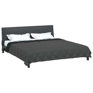 Ganzjahresbettdecke 200x240 cm Schwarz Anthrazit