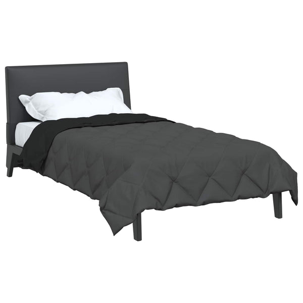 Ganzjahresbettdecke 155x220 cm Schwarz Anthrazit