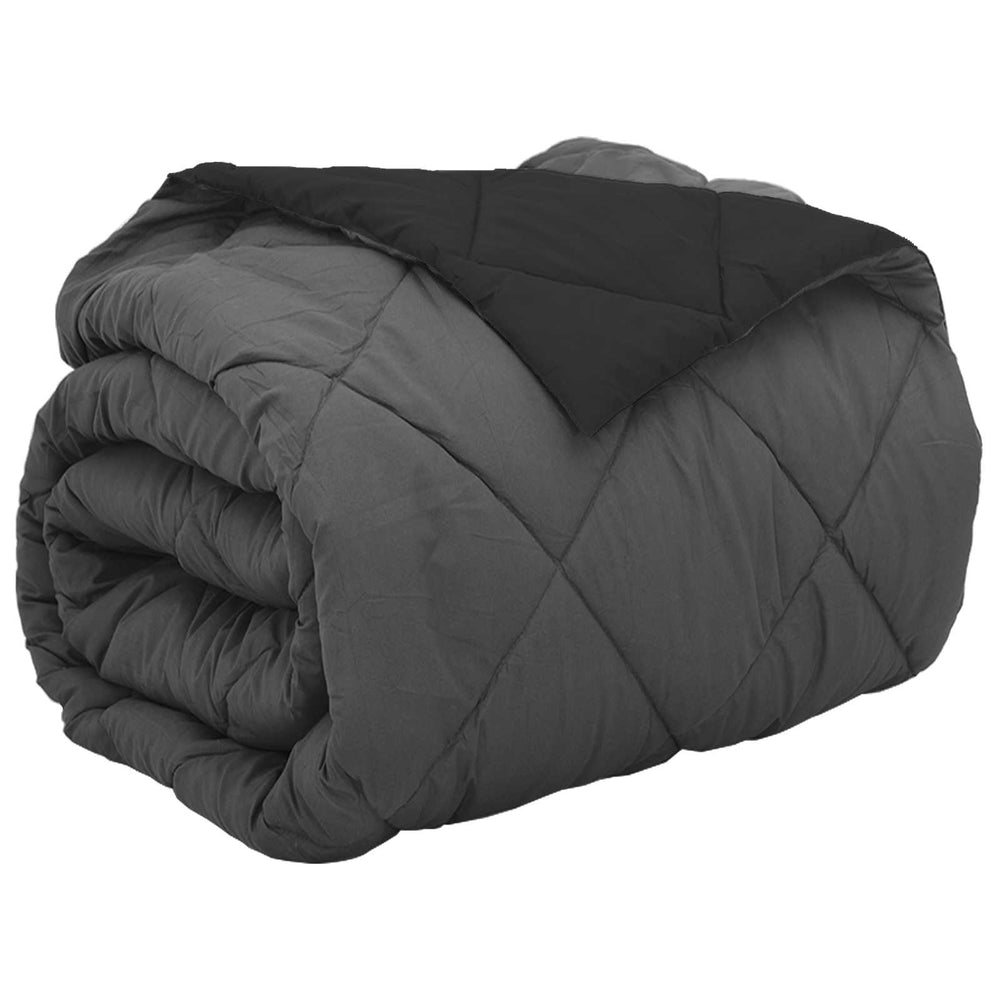 vidaXL All-Season Duvet Black and Anthracite 220 x 200 cm