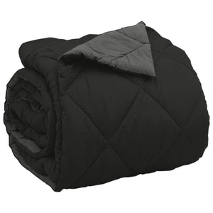 Ganzjahresbettdecke 240x260 cm Schwarz Anthrazit