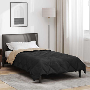 Ganzjahresbettdecke Schwarz Taupe 155x200 cm