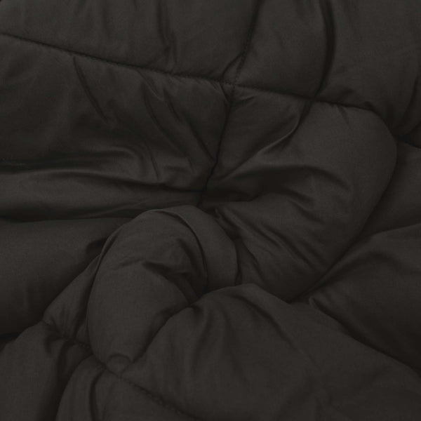 Couette toutes saisons vidaXL noir et taupe 155 x 220 cm microfibre