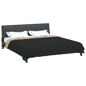 Ganzjahresbettdecke 200x220 cm Schwarz Taupe