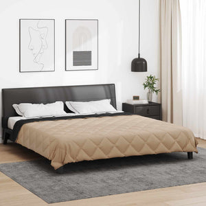 Ganzjahresbettdecke 220x260 cm Schwarz/Taupe