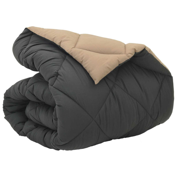 Winterbettdecke 155x220 cm Anthrazit/Taupe Mikrofaser