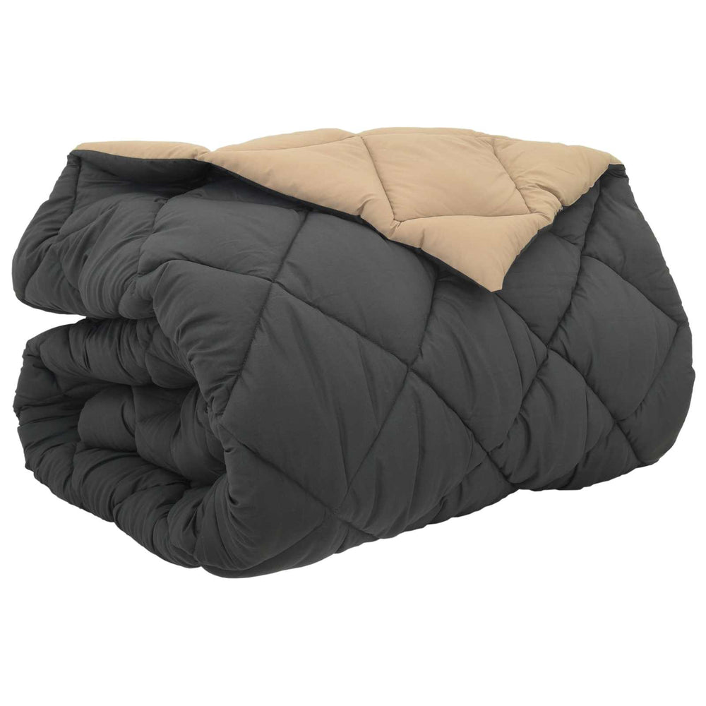 vidaXL Winter Duvet Anthracite and Taupe 200 x 220 cm Microfiber