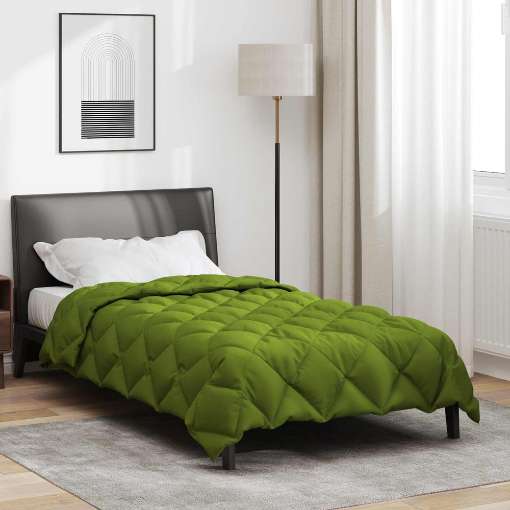 vidaXL Winter Duvet Green 135 x 200 cm Microfiber