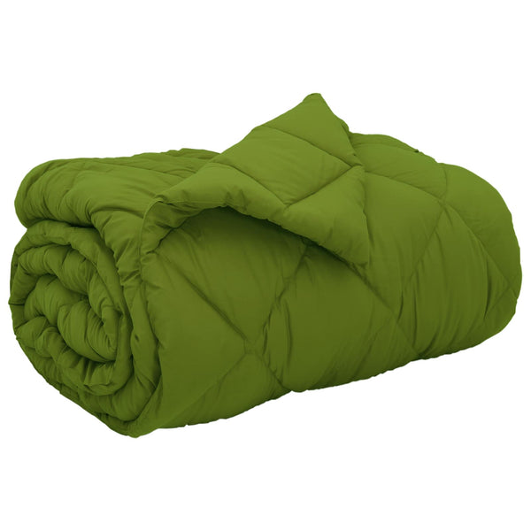 vidaXL Couette d'hiver verte 135 x 220 cm microfibre