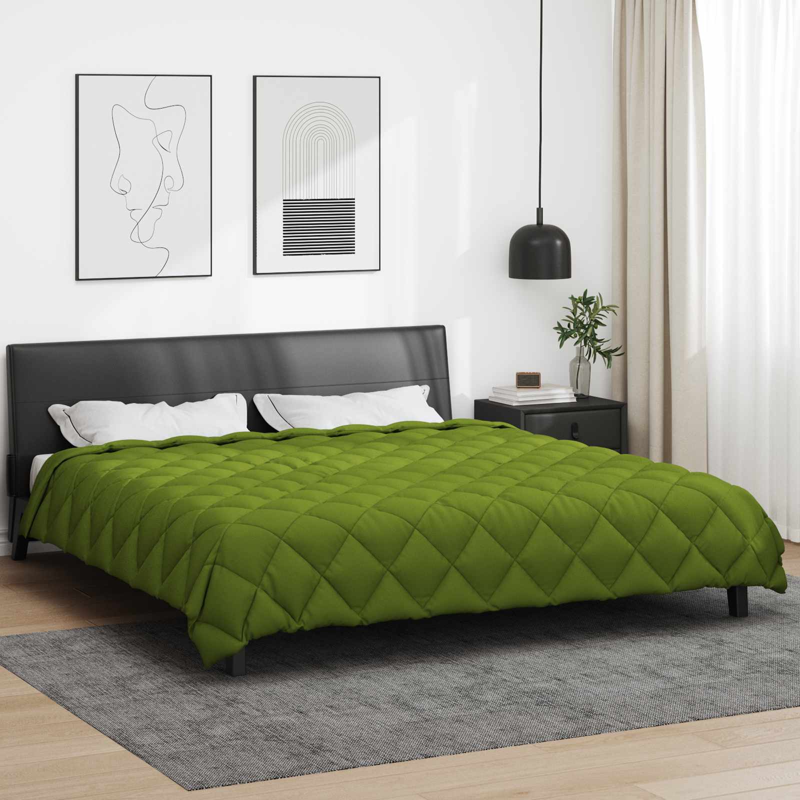 vidaXL Winter Duvet Green 220 x 260 cm Microfiber